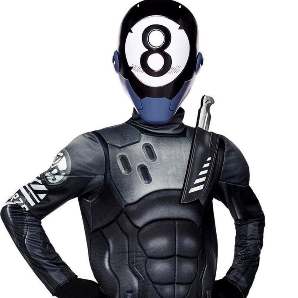 Boys FORNITE 8-BALL SKIN COSTUME WITH ACCESSORIES HALLOWEEN COSTUME YOUTH MED